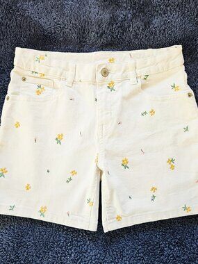 Thereabouts Little & Big Kids Girls Denim Midi Short White Size 14